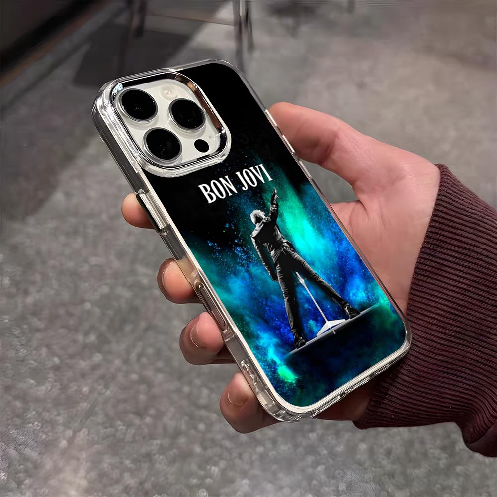 Rock Band B-Bon Jovi Forever Phone Case For IPhone 17 Air 16 E 15 14 13 12 11 Plus Pro Max Electroplated Transparent Soft Shell