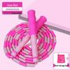 Adjustable Bamboo Jump Rope for All Ages - Speed, Beginners, Comfortable Grip, Soft Beads