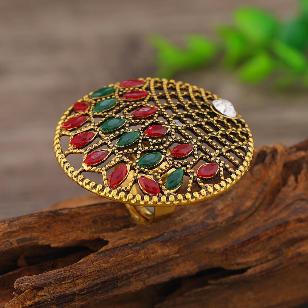 2025 Retro Design Exaggerated Butterfly Ring with Multiple Diamond Inlays