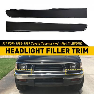 Set Front Bumper Grille Headlight Filler Trim For 1995-1997 Toyota Tacoma 4wd