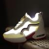 Women's Wedge Heel Platform Sneakers Platform Air Cushion Casual Inner Heightening Mesh Breathable White Sports Walking Shoes