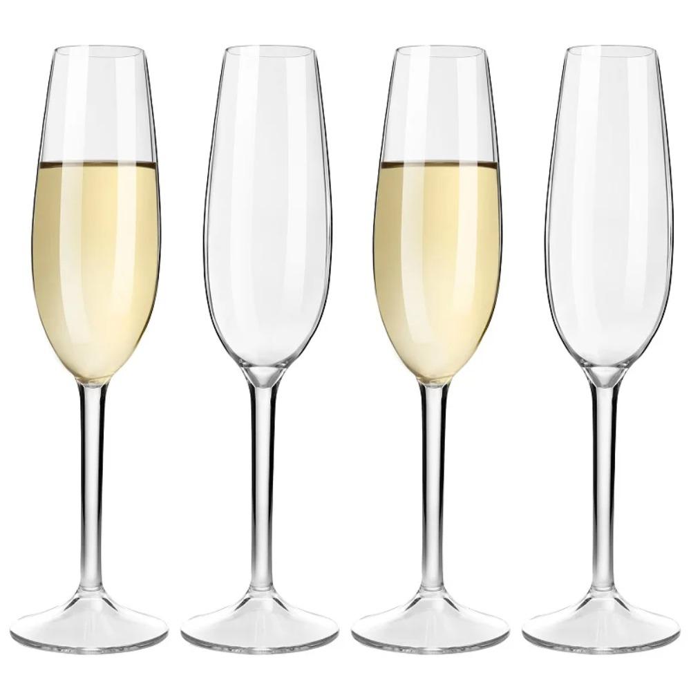 MICHLEY Unbreakable Champagne Flutes Floating Glasses Set Tritan Plastic Sparkling Wine Glass For Pool Wedding Party Barware