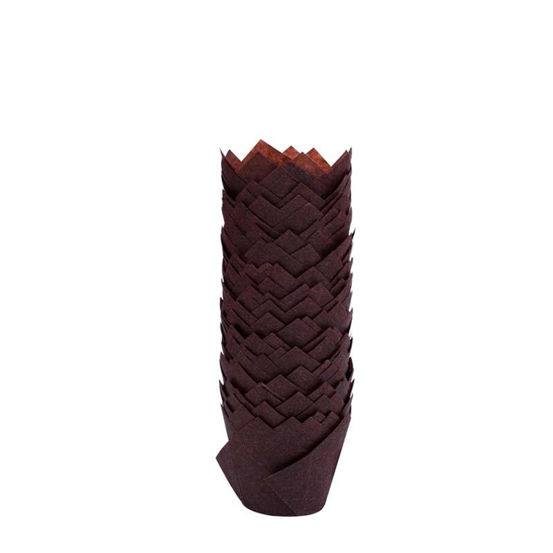 

Brown Tulip Cake Paper Bake Resistant Oil Resistant Bread Paper Holder Imported Brown Paper Cups Pack Of 200