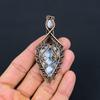 Dendrite Opal, Moonstone Gemstone Pure Copper Wire Wrapped Designer Handmade Pendant Jewelry For Her