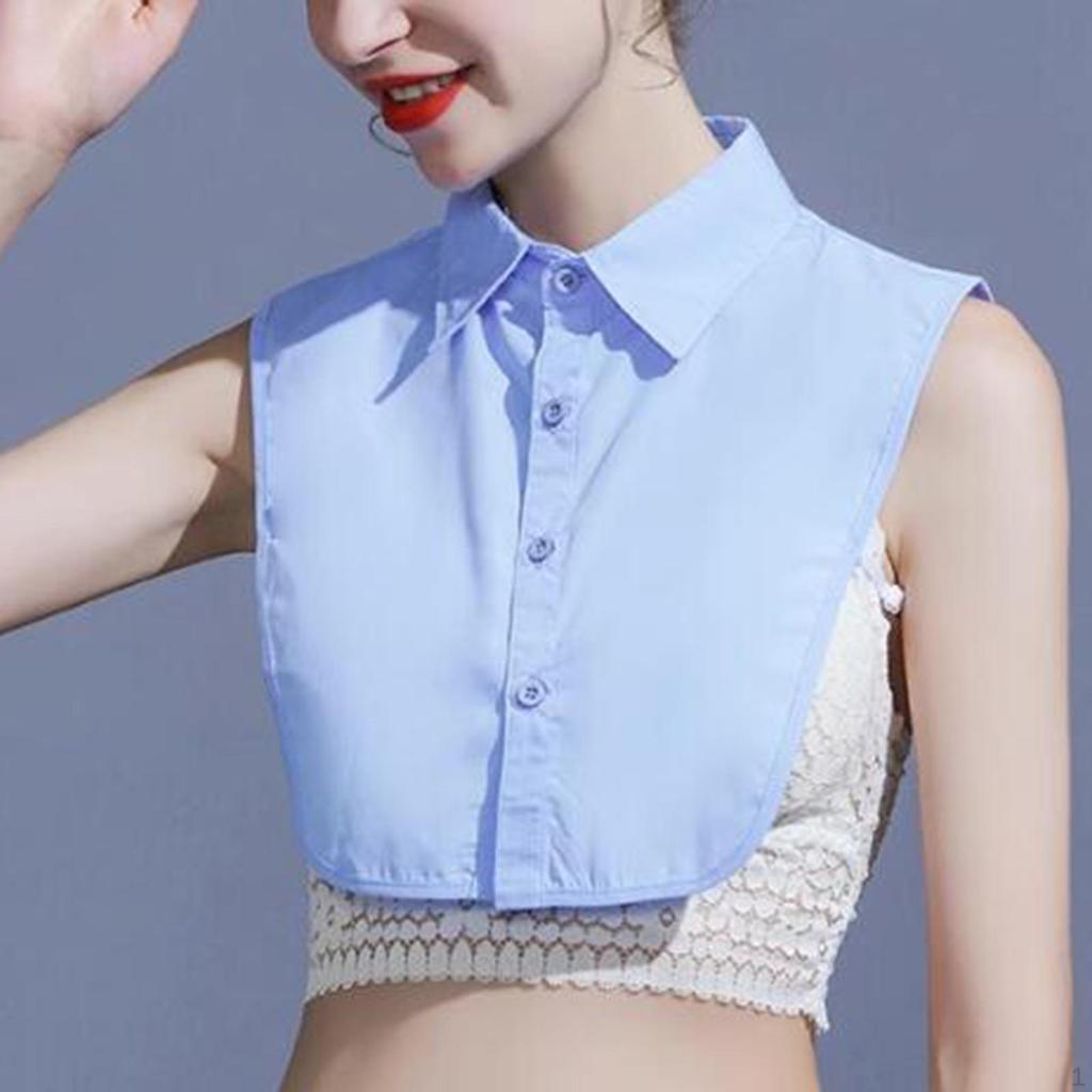 Blue Fake Collar for Women, Trendy Decoration Outfits, Clothes, Uniforms
