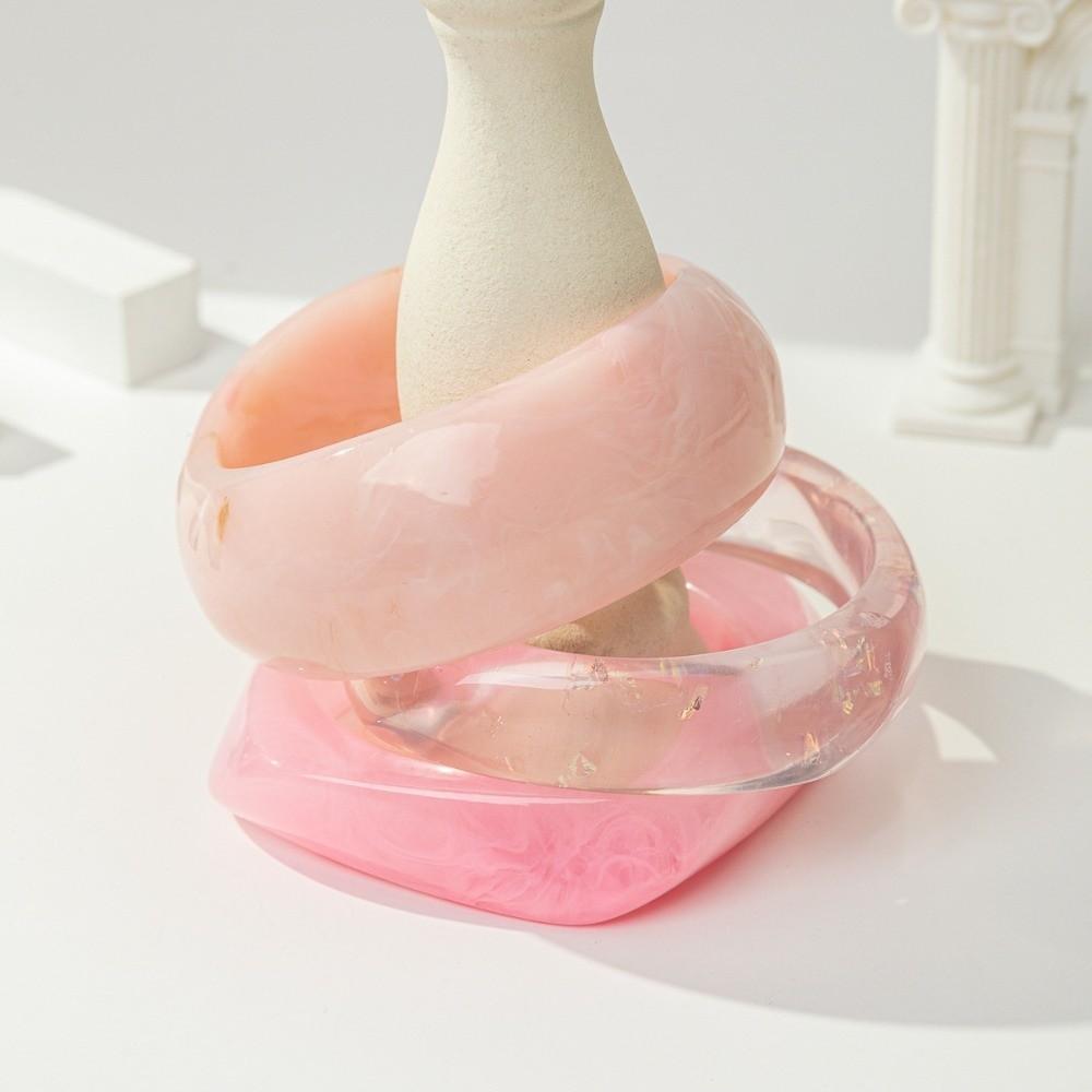 Translucent Acrylic Bracelets Gradient Chunky Cuffs Statement Bangles Resin Bangles Daily Outfit