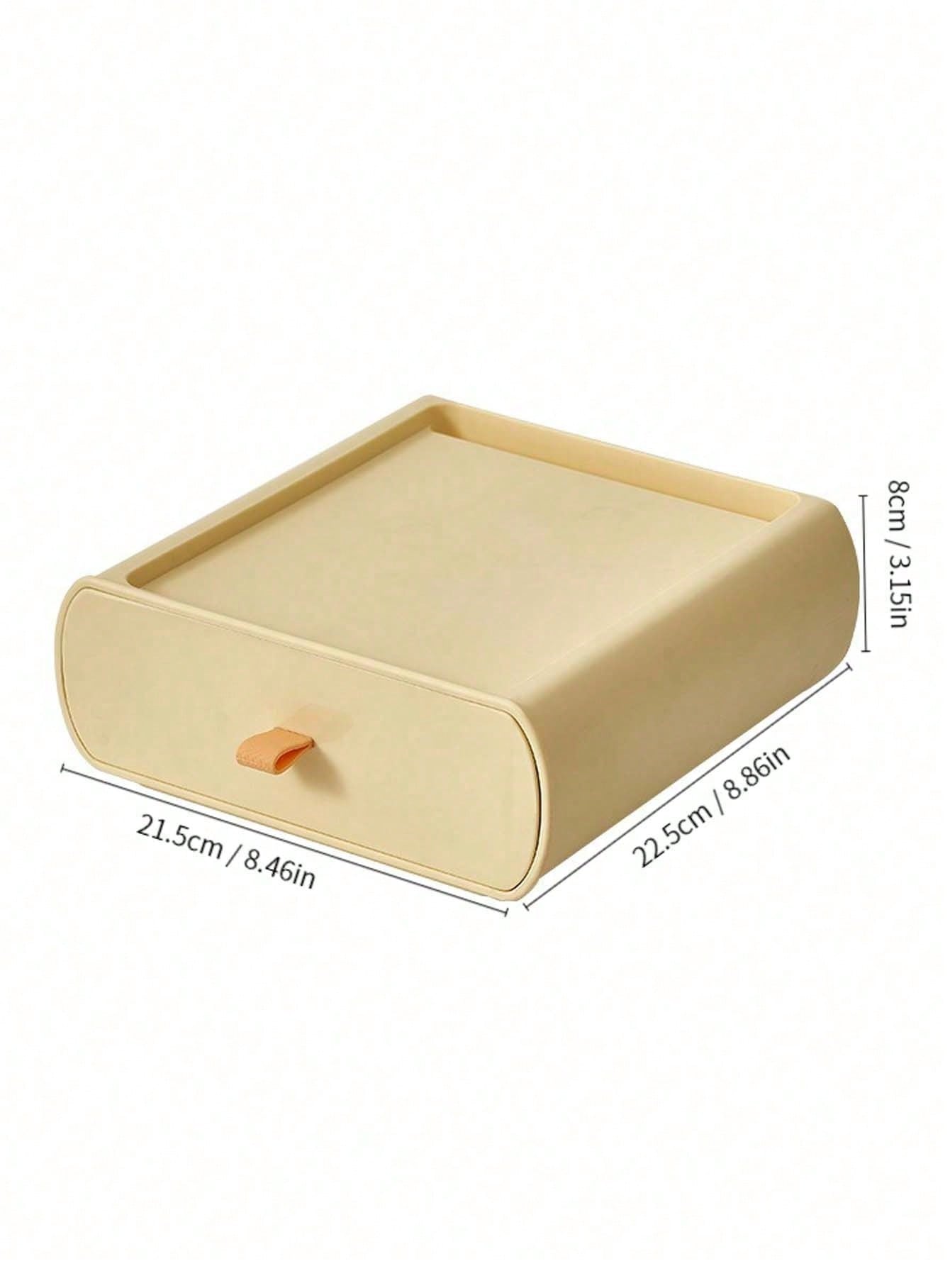 1PC drawer style desktop storage box, student dormitory office desk miscellaneous storage, stackable storage rack storage box, жёлтый