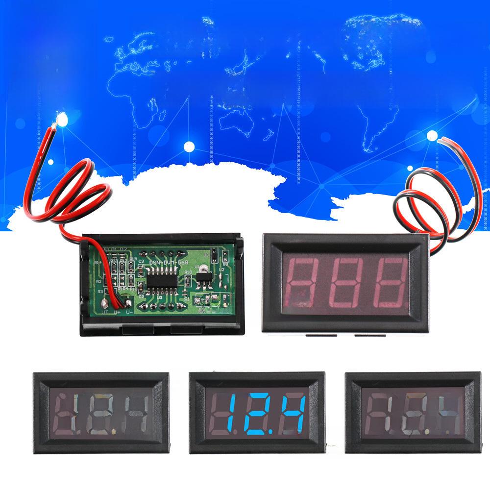 

0.56 LED Digital DC Voltmeter with Reverse Protection (4.5-30V) Blue 2-wire