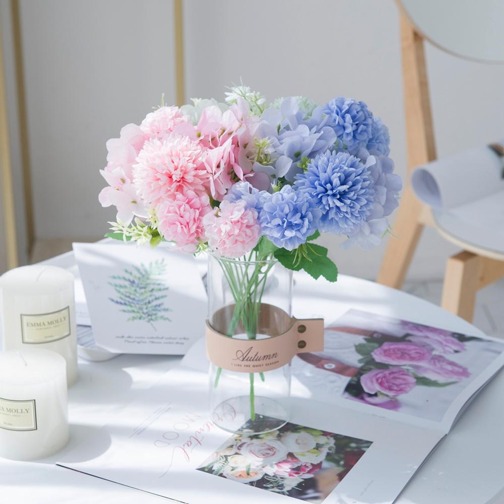 1/3Pcs Artificial Flowers Silk Bridal Bouquet Festival Vase Home Room Decor Yard Garden Fake Plants Wedding Table Diy Gifts Prop