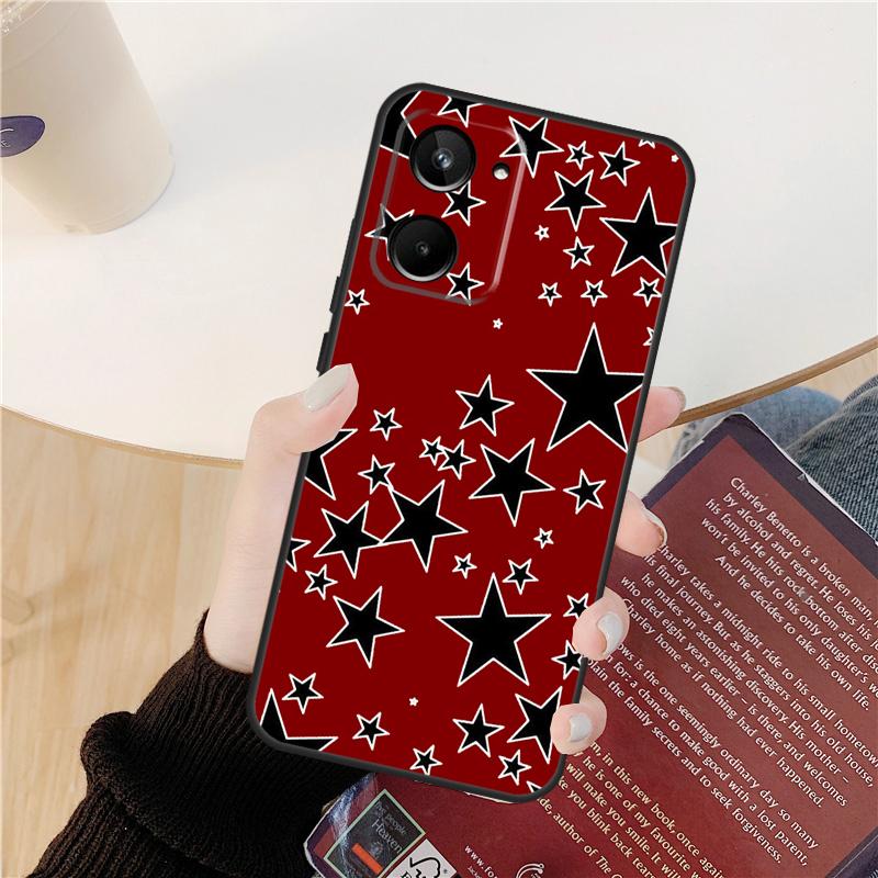 Y2k Star Element Case For Realme C61 C67 C53 C55 C75 C51 C21Y C25S GT 6 6T 5 GT7 Pro 10 11 12 13 14 Pro Plus