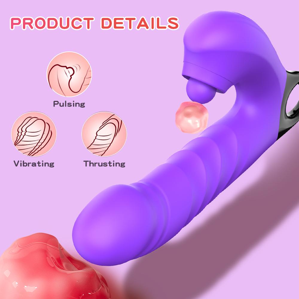 Wibrator wbijający dildo dla kobiet G Spot stymulator łechtaczki zabawki erotyczne łechtaczka pulsujące wibratory żeński sutek masażer waginy