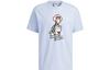 adidas Originals Monkey Kingdom Drop Shoulder Sleeve T Shirt Unisex Light Pink Blue IP1799