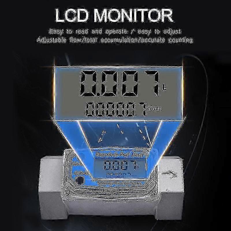 High Accuracy Digital Fuel Flow Meter Used For Car Gasoline Diesel Kerosene Methanol Water Meter Counter Sens