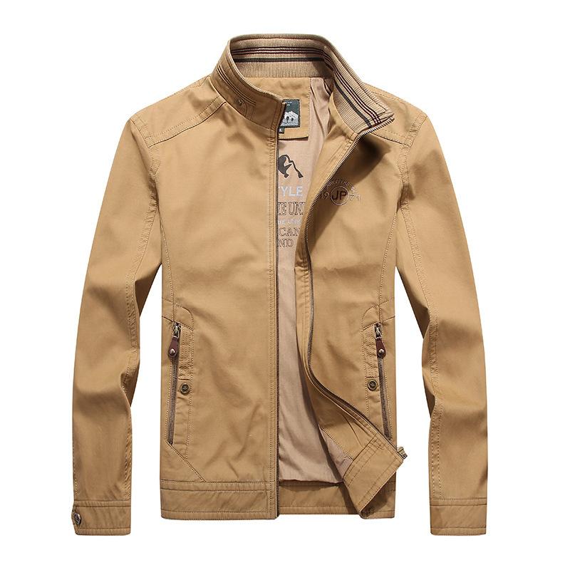 Spring and Autumn Men's Jacket Youth Men's Jacket Fashion Stand-Up Collar Large Size Jacket Trendy Men's Top