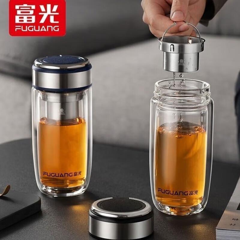 FUGUANG Portable Single-Layer Glass Tea Infuser Cup