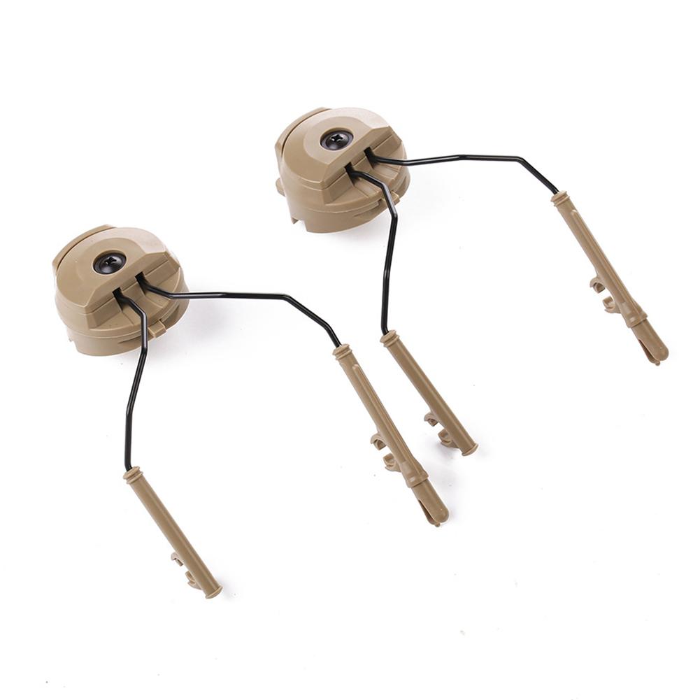 2Pcs Tactical Headset Helmet Rail Adapter Rotational Fast Rail Mounts Headset Holder Adjustable Tactical Helmet Accessories