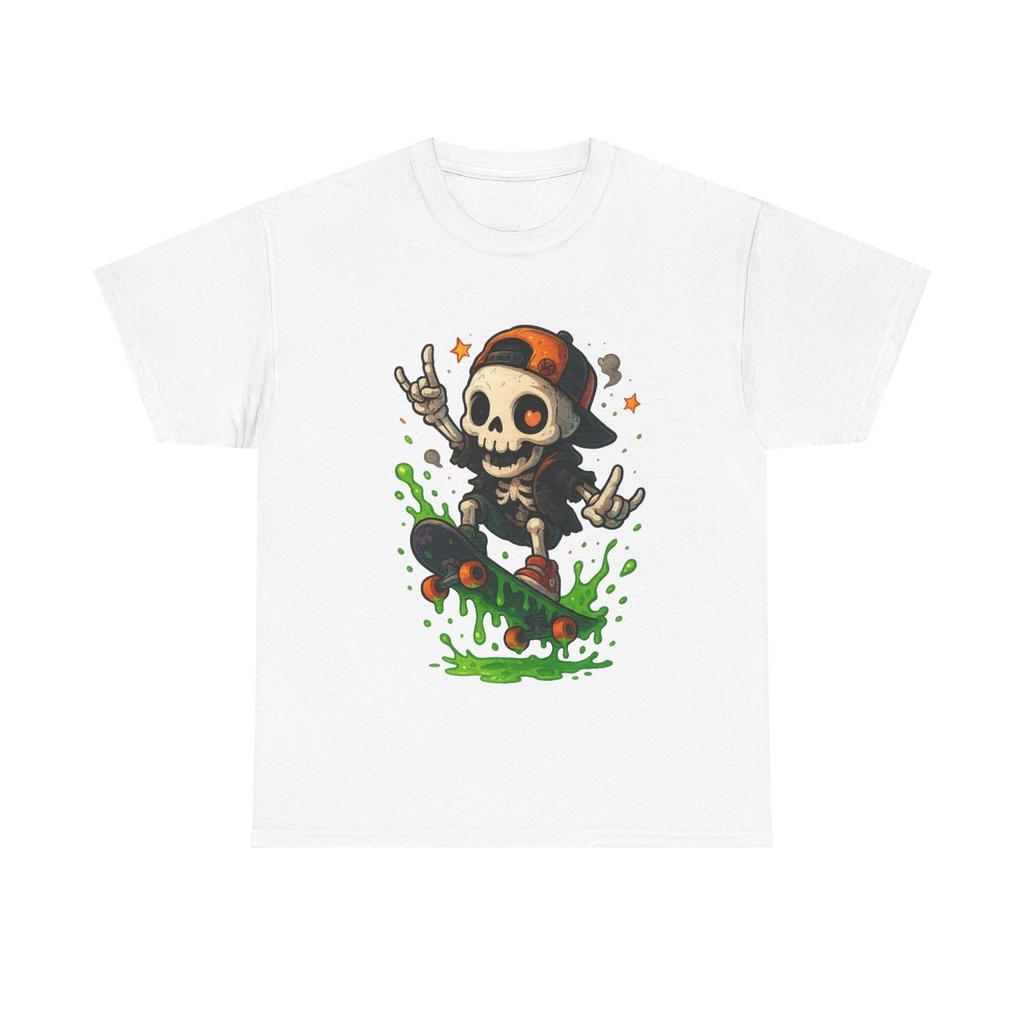 Skate Punk Skeleton T-Shirt, Streetwear Fashion, Gift for Skaters,