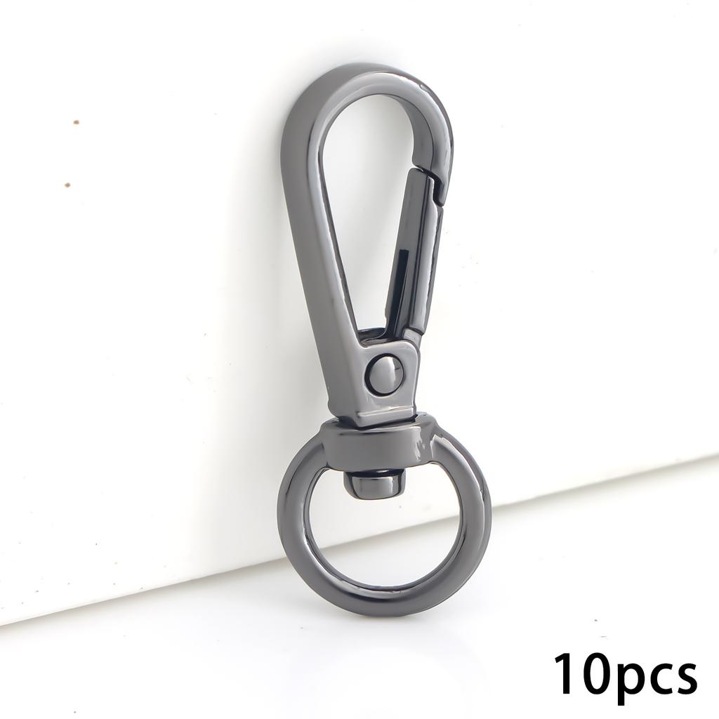 10Pcs Metal Swivel Lobster Clasps Purse Bag Strap Buckle Lanyard Hooks Men's Keychain Clip