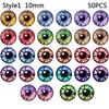 25Pairs 6/8/10mm Doll Glass Eye Round Dragon Cat Eyes In Pairs Flatback Cabochons Decoration Keychain DIY Accessories