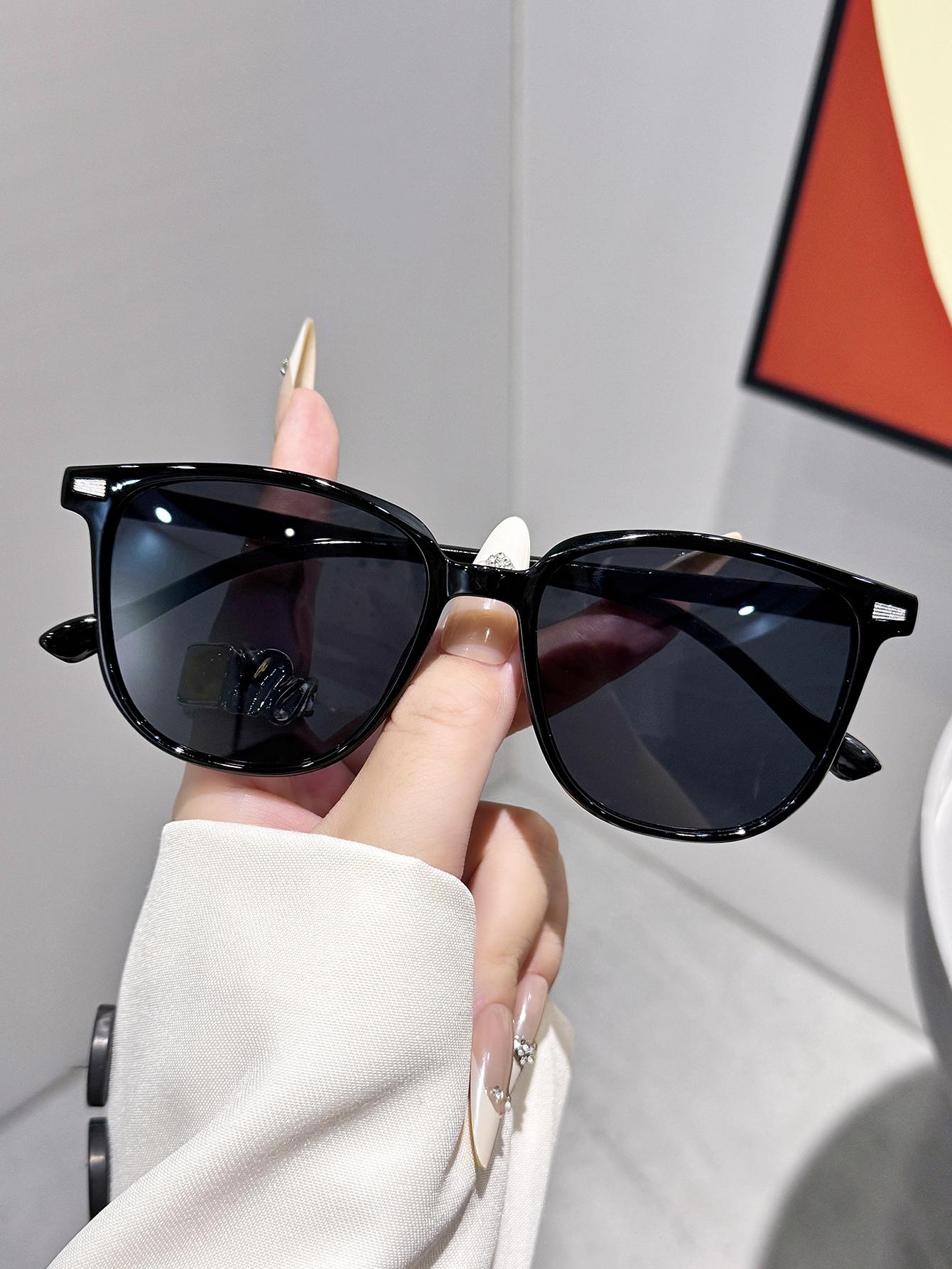 

1Pc Simple and Stylish Square Frame Sunglasses, Versatile Design, Suitable for Work Commute, Vacation, and Outdoor Activities