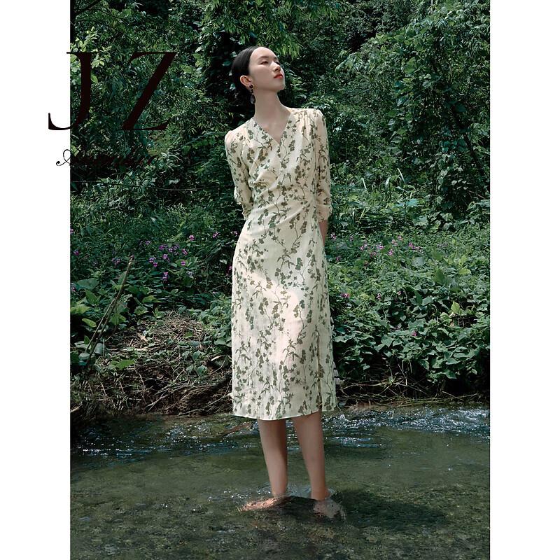 

AnnaKou Fresh Forest Style Floral Chiffon Midi Dress 2XL