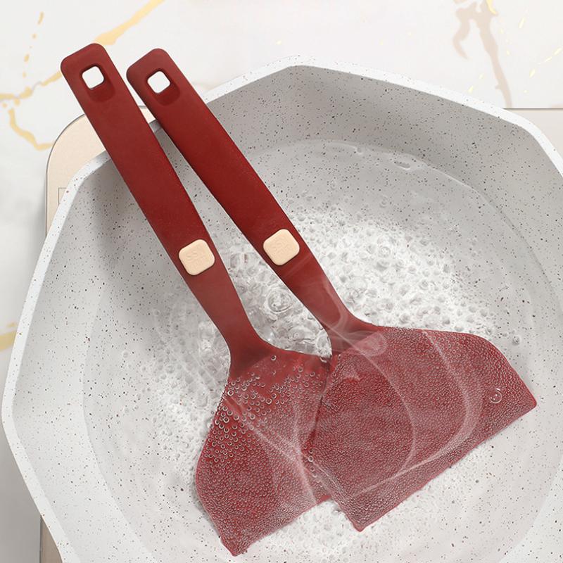Silica Gel Spatula Household Kitchen Utensils Non Stick Cooking Shovel Integrated Silicone Kitchen Utensils Comfort Handle