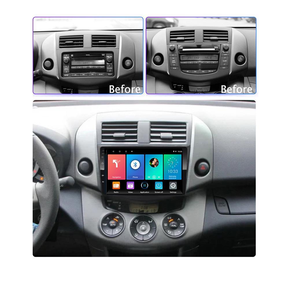 9 "Android Car Stereo Radio Per Toyota RAV4 2007-2012 Lettore Multimediale DVD Altoparlanti Unità di Testa Audio WIFI 1 + 16GB