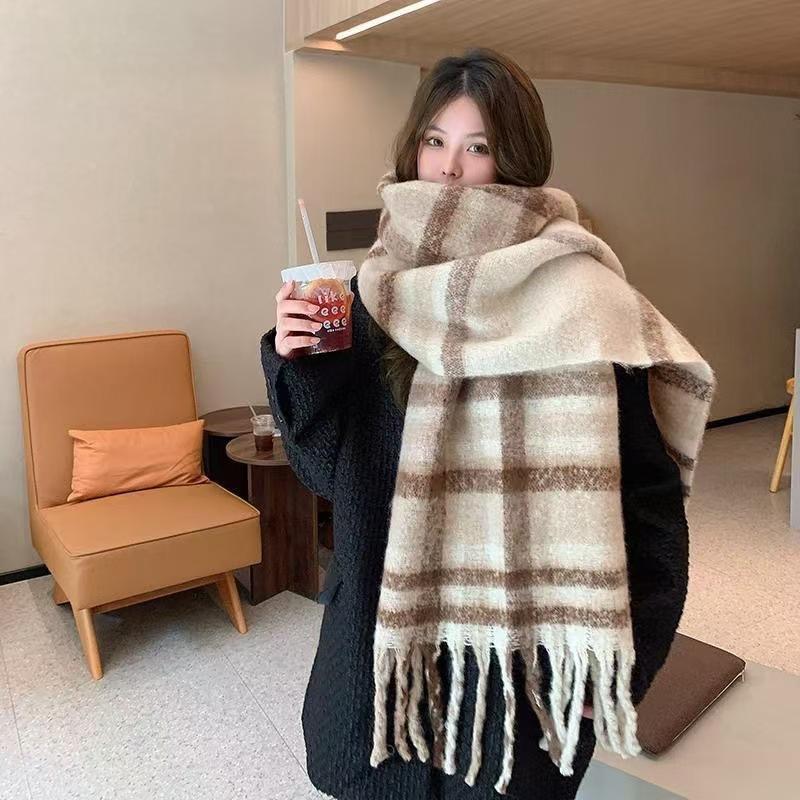 Hot Luxury Winter Thick Warm Scarf Women Cashmere Shawl and Wraps Pashmina Neckerchief Bufanda Female Long Tessel Echarpe