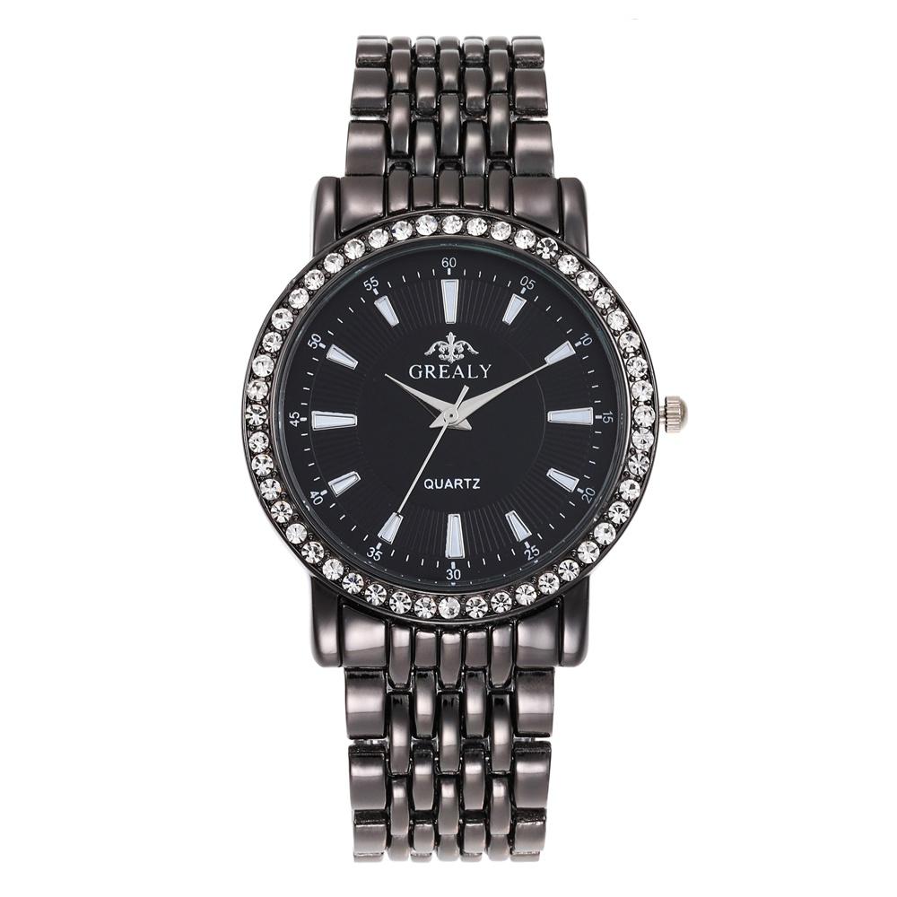 New Casual Watches Women Luxury Fashion Lovers Watch Rhinestone Stainless steel Quartz Watch Men Women Gift Business Wristwatch