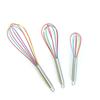 Frusta colorata in silicone con manico in acciaio inossidabile - Disponibile in 8, 10, 12 pollici