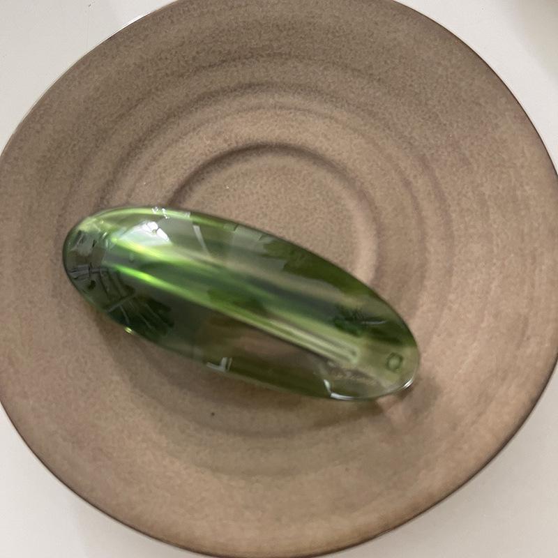 Koreanische Haarklammer mit Gold-Label-Textur - Halboffene Federklammer Kopfschmuck