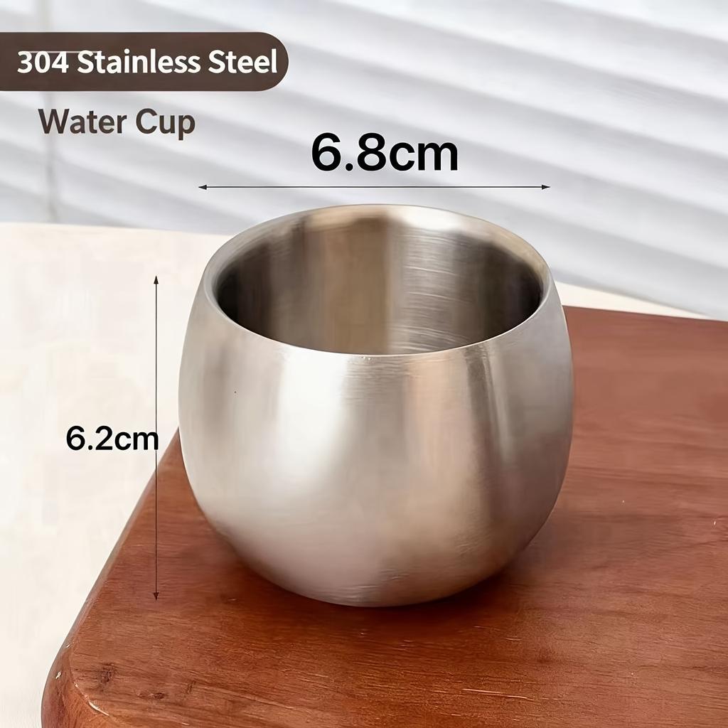 Stainless Steel Double-Wall Insulated Coffee Mug, Milk Cup, Heat-Resistant Tea Cup, 304 Stainless Steel Coffee Mug, Juice Cup