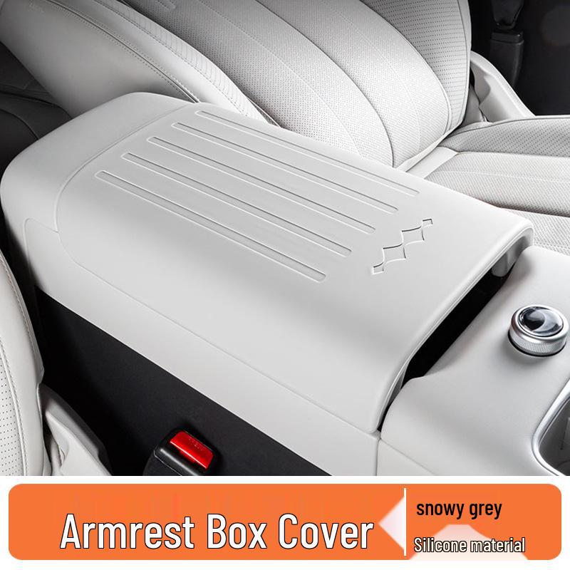 Leopard Titanium 7 Leather Armrest Cover - Enhanced Protection for Car Interior.
