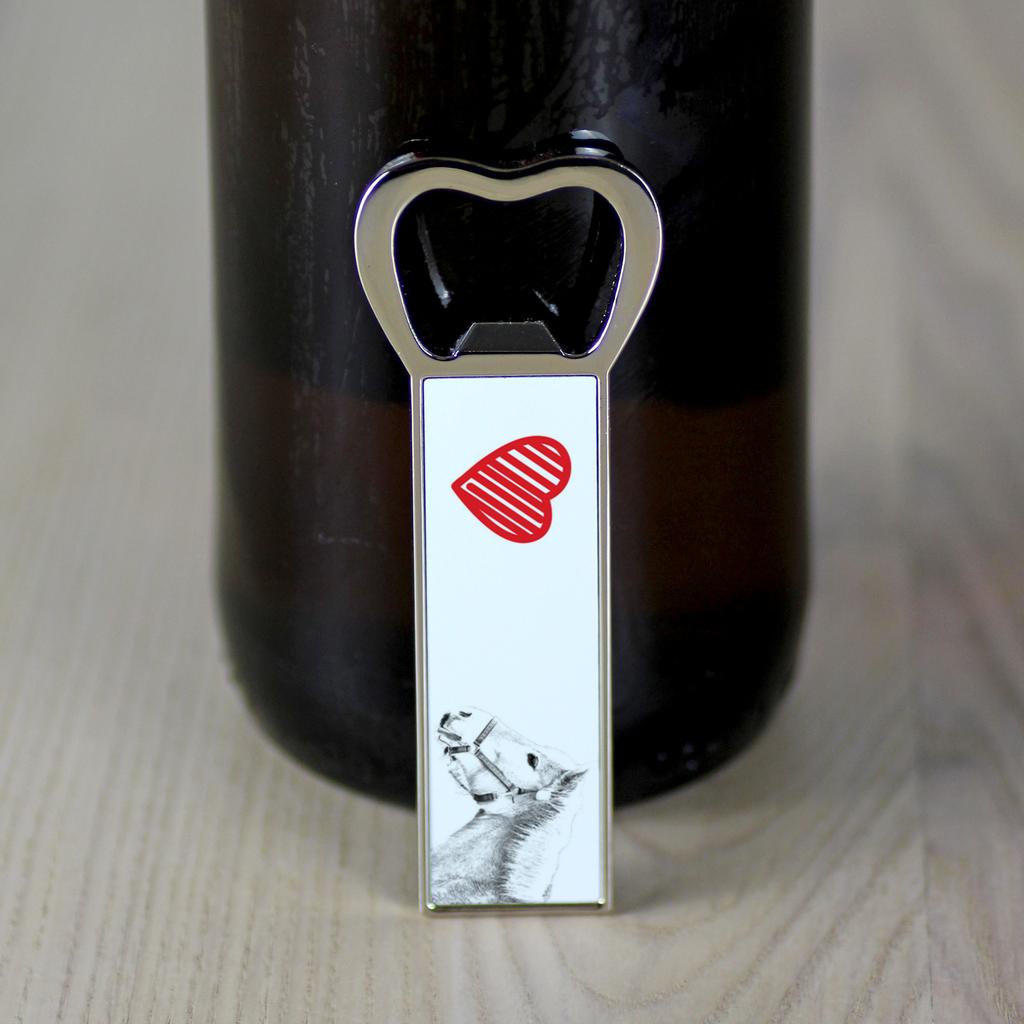 Haflinger – Bottle opener with a horse, personalized fridge magnet bottle opener | Art-Dog