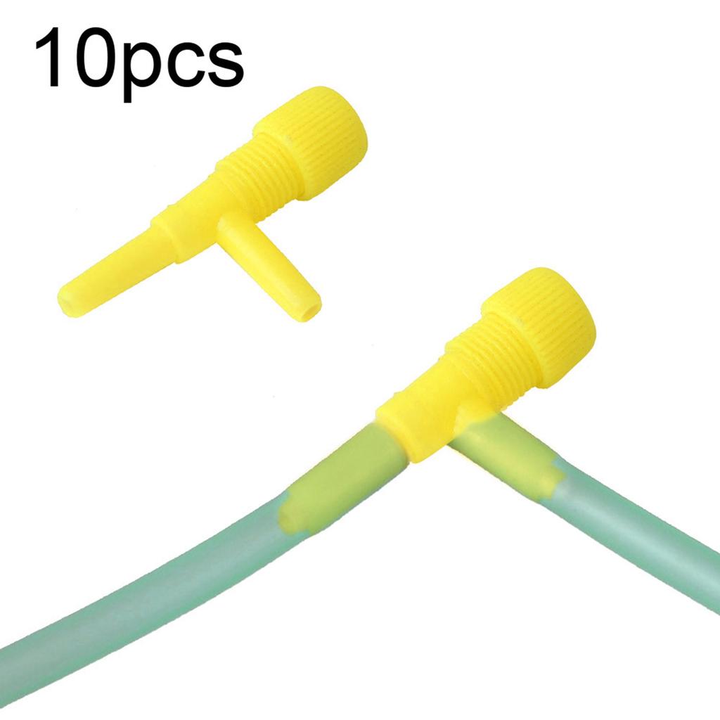 10Pcs Plastic Aquarium Fish 3 Way Pump Control Valves (White)