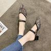 Fashion Slides Pointed Toe With Heel Women's Slippers and Ladies Sandals Casual H Sandal Summer Footwear On Promotion Easy Wears Shoes