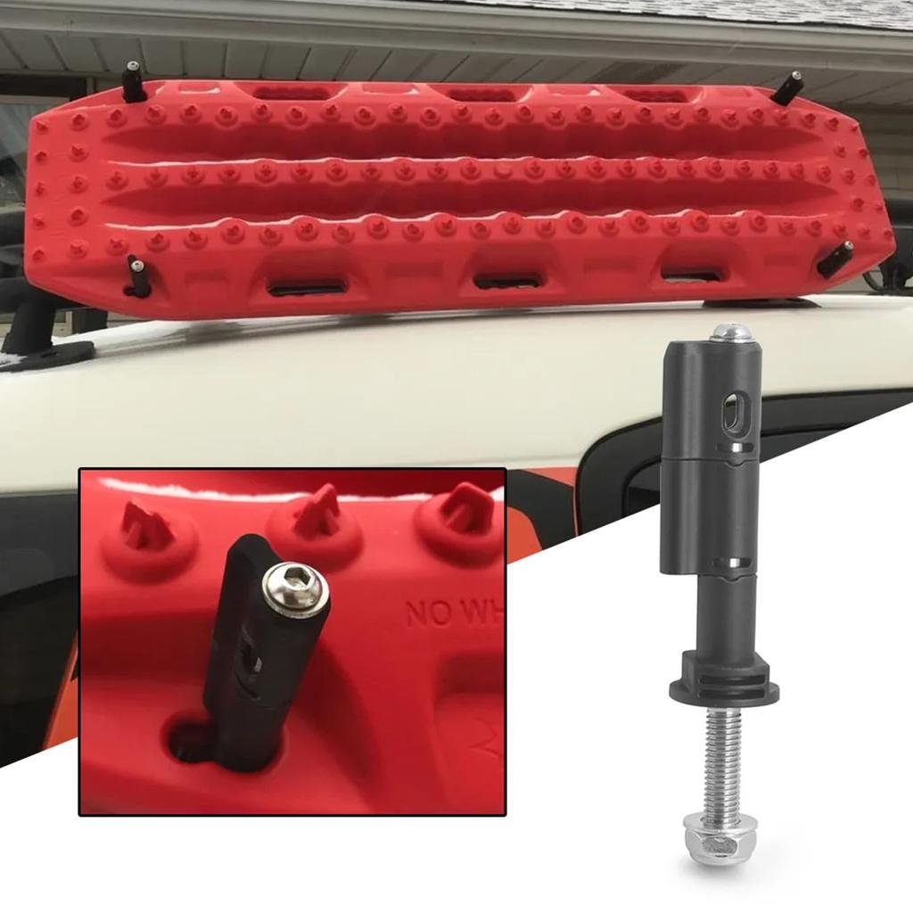 Recovery Tracks Bracket Set Traction Boards Mounting Pins Theft Proof Mount Pins Set Safety Kits Lockable Mount Pins Kit