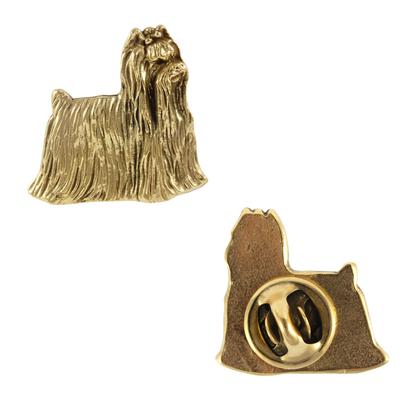 Yorkshire Terrier, Yorkie - Dog Brooch In Decorative Box, Elegant Gold-plated Pin, Brand Jacket Pin