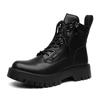 mens fashion original leather boots black stylish platform shoes party prom dress cowboy ankle boot handsome motorcycle botas