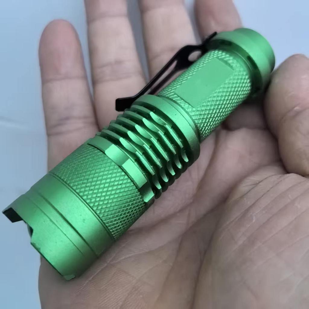 Zoom Mini SK68 Strong Light Flashlight with Pen Clip for Camping