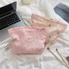 Large Capacity Cute Cartoon Flowers Makeup Bag for Women Travel Cosmetic Organizer Storage Pouch