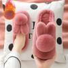 Women'S Winter Plush Rabbit Ear Indoor Cotton Mop Thick Soft Sole Slides Men Women Indoor Floor Flat Home Non-Slip Shoes