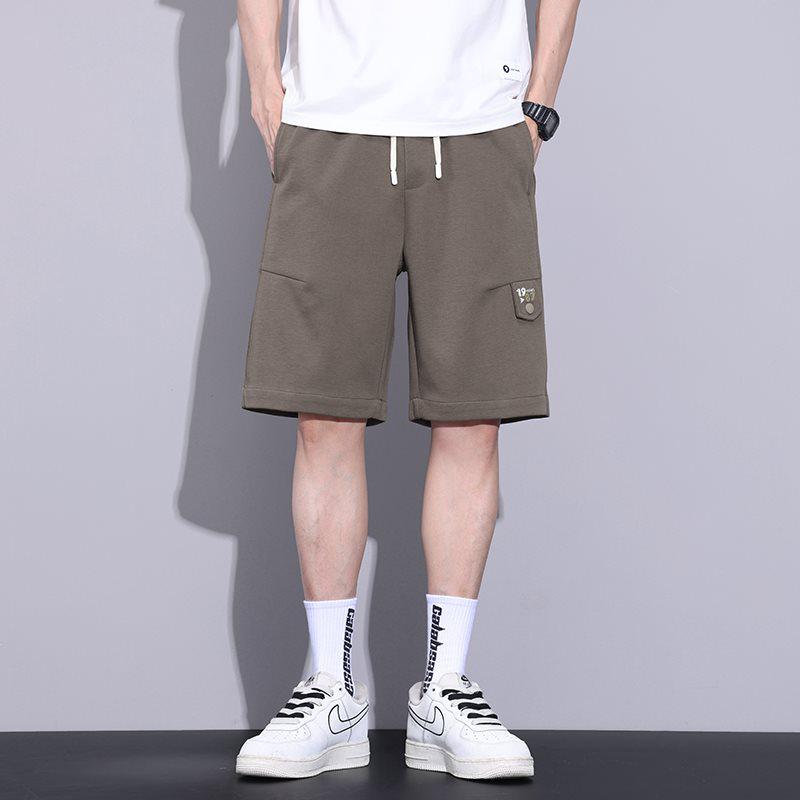 

Men s Fashion Ice Silk Casual Mid-Length Shorts - Summer 2026 American Style L хаки