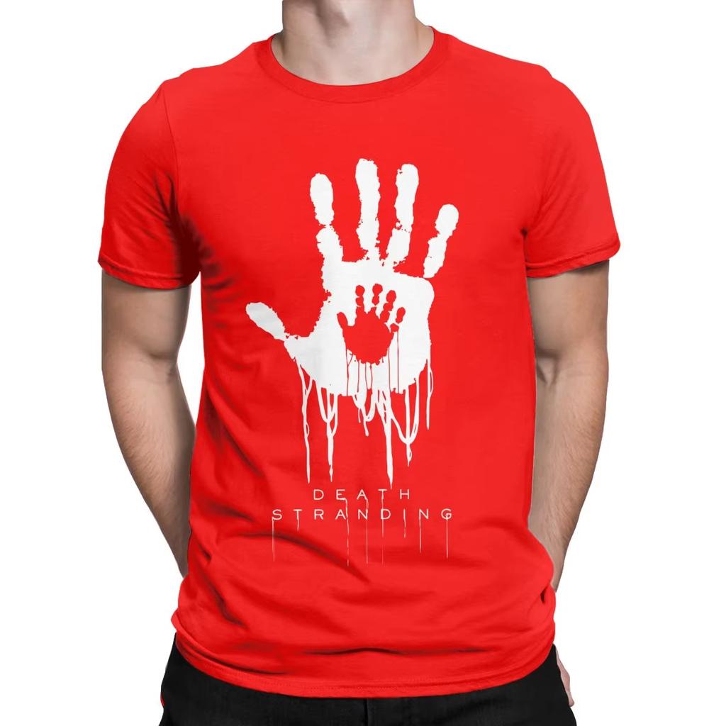 2025 Sommer Vintage Death Stranding Hand T-Shirt Herren Rundhals Baumwoll T-Shirt Kojima Hideo Kurzarm T-Shirt Geschenkidee Kleidung