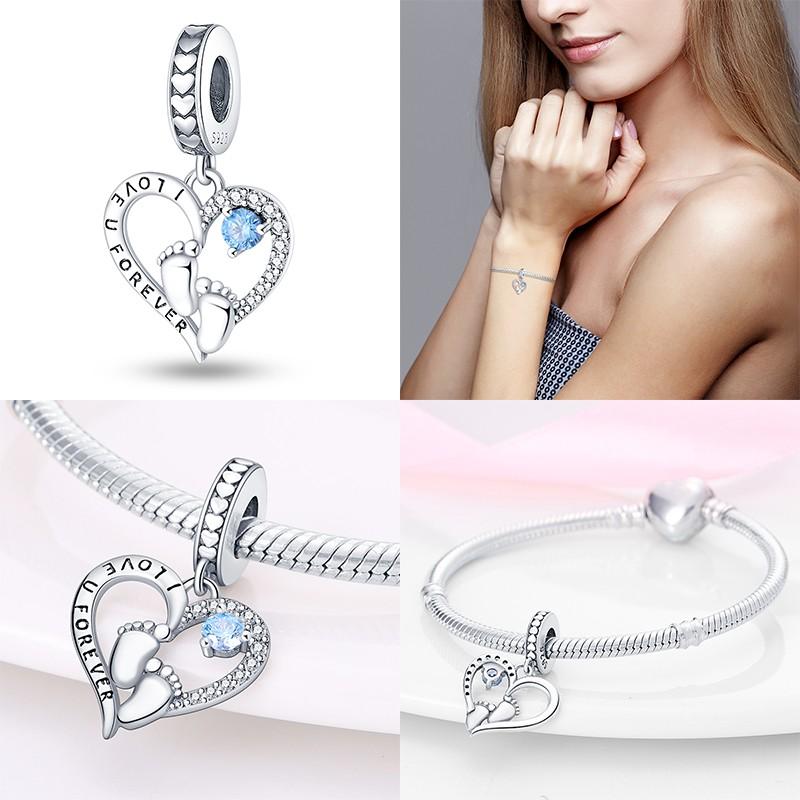 100% Copper Love Mother And Daughter Charms Fitoriginal Bracelets Diy Jewelry Making For Women Gift