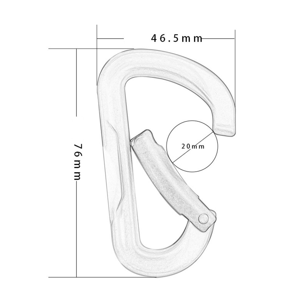 Multicolor Aluminium Equipment Climbing Button Camping Hiking Hook Alloy Carabiner Buckle Keychain