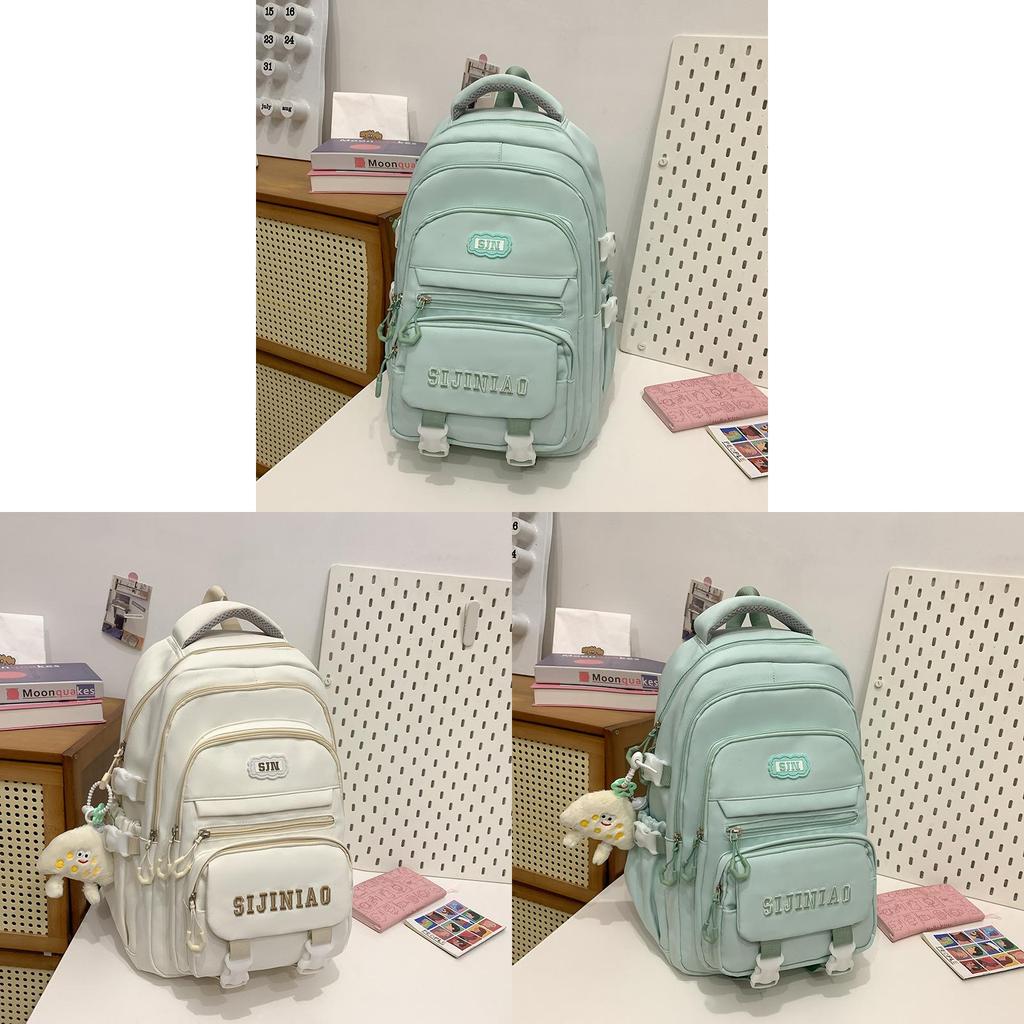 Nylon School Backpack With Design For Middle School Students And Laptop Storage