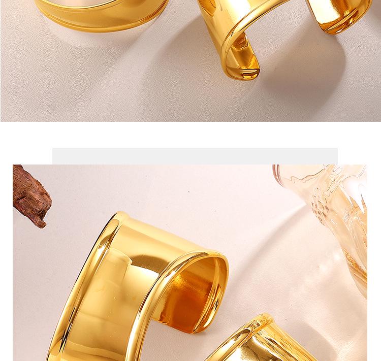 C-Shaped European and American High-End Minimalist Wide-Face Bracelet with Unique Design