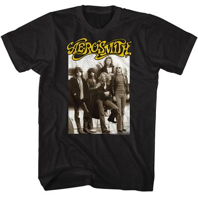 Aerosmith Německo 1977 Pánské tričko Eurofest Soukromé letadlo Vintage foto Rock