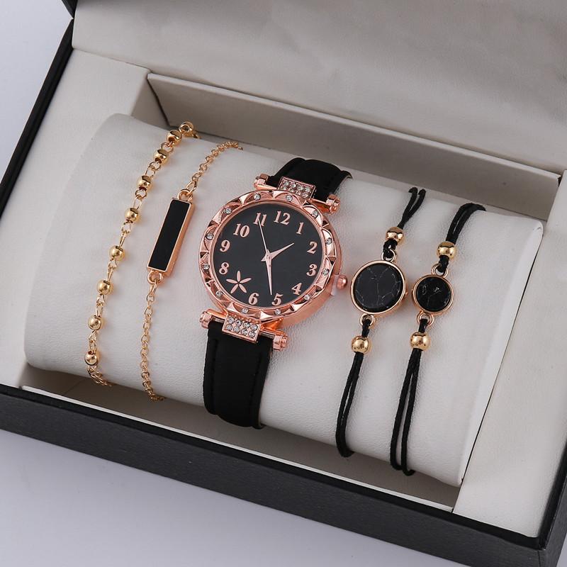 Stunning Teardrop Stainless Steel Quartz Watch Set Crystal Jewelry for Formal Event